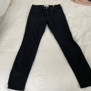 Frame black denim le high skinny jeans